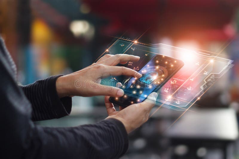 Ασφάλεια Cyber Έννοια προστασίας δεδομένων Τραπεζική ασφάλεια στοκ φωτογραφία