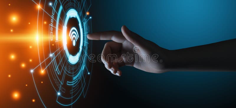 Ασύρματη έννοια WI Fi Ελεύθερη έννοια Διαδικτύου τεχνολογίας σημάτων δικτύων WiFi στοκ φωτογραφία με δικαίωμα ελεύθερης χρήσης