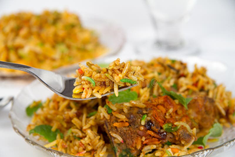 Αυθεντικό κοτόπουλο Biryani στοκ εικόνες