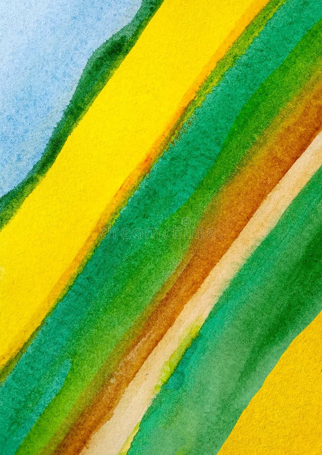 Αφηρημένα διαγώνια συρμένα watercolor λωρίδες υποβάθρου της ταινίας στο μπλε, κίτρινος, πράσινος και καφετής διανυσματική απεικόνιση Αφηρημένα διαγώνια συρμένα watercolor λωρίδες υποβάθρου της ταινίας στο μπλε, κίτρινος, πράσινος και καφετής διανυσματική απεικόνιση