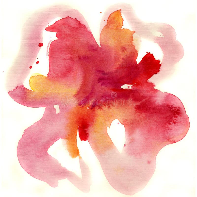 Αφηρημένη floral ζωγραφική watercolor διανυσματική απεικόνιση Αφηρημένη floral ζωγραφική watercolor διανυσματική απεικόνιση