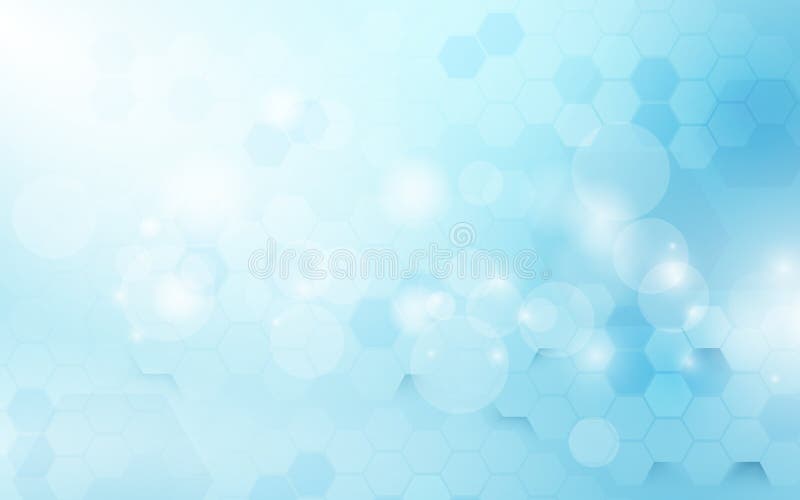 Αφηρημένη hexagon ψηφιακή γεια έννοια τεχνολογίας στο μαλακό μπλε υπόβαθρο απεικόνιση αποθεμάτων