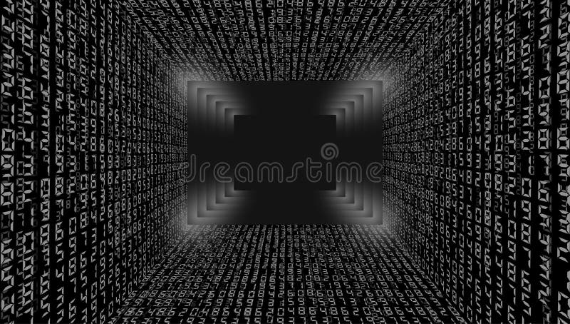 αφηρημένη απεικόνιση Διάνυσμα που ρέει το υπόβαθρο δυαδικού κώδικα