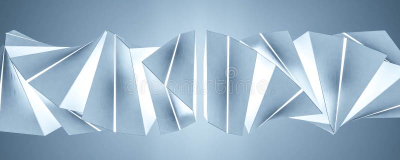 αφηρημένη εμφάνιση γεωμετρικού σχήματος μπλε συστροφής 3d