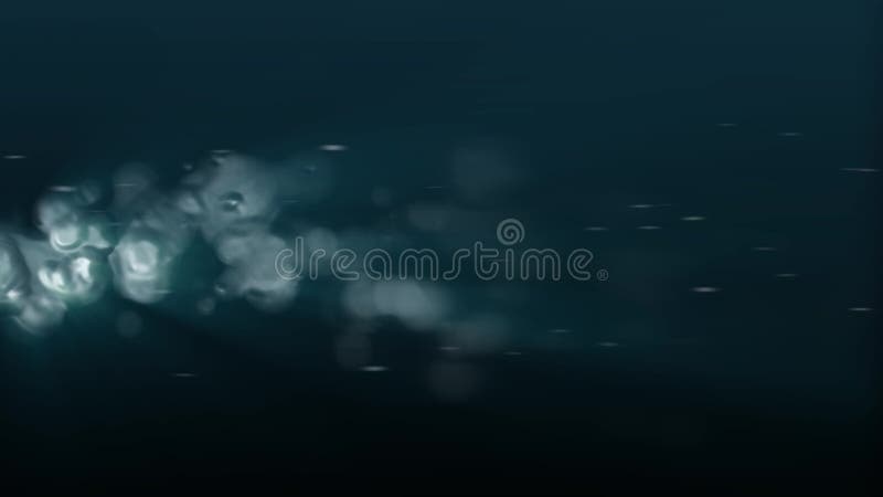 Αφηρημένη ζωτικότητα του ρευστού μορίου ρευμάτων φυσαλίδων νερού που ρέει ή που πυροβολεί από τα αριστερά προς τα δεξιά κάτω από απεικόνιση αποθεμάτων