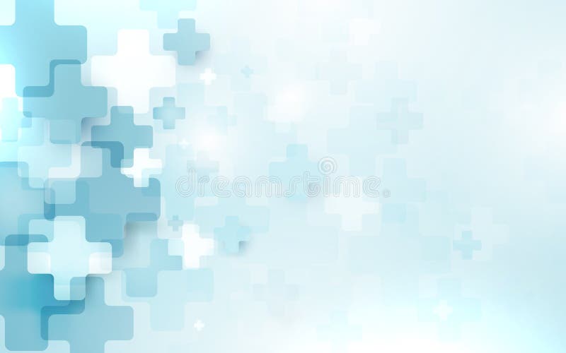 Αφηρημένη ιατρική μορφή σταυρού, έννοια της ιατρικής και της επιστήμης σε απαλό μπλε φόντο. ελεύθερη απεικόνιση δικαιώματος