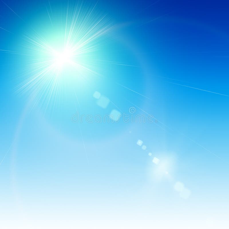 Abstract white flare over blue background. Abstract white flare over blue background