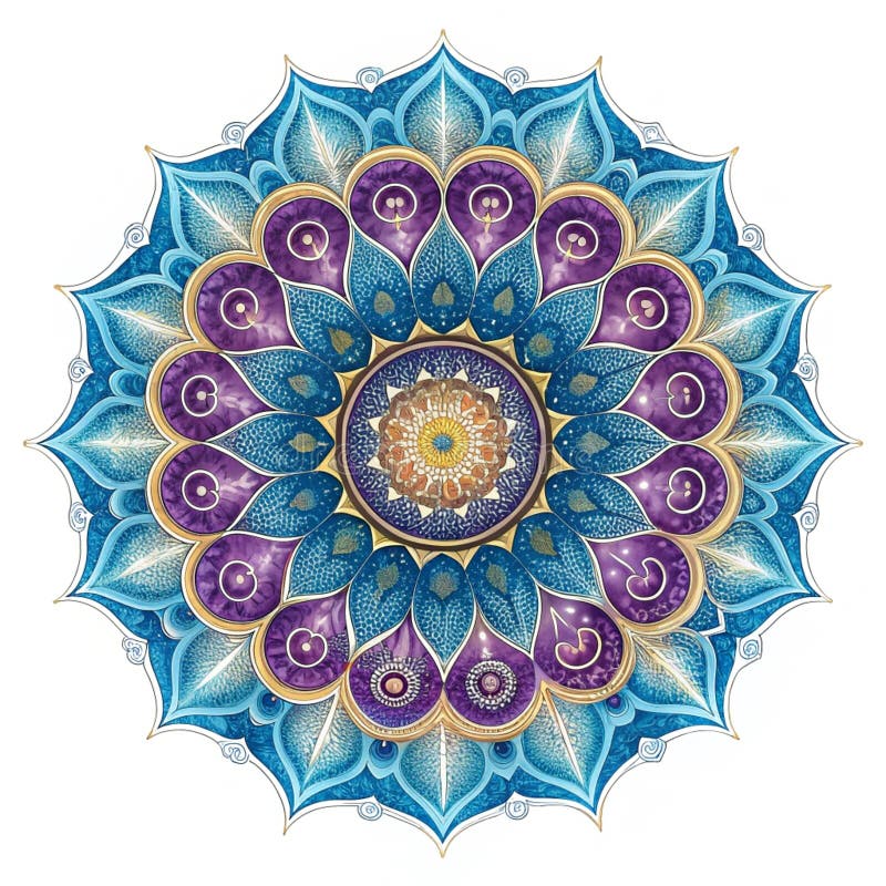 Αφηρημένο Cosmic Mandala απομονωμένο σε λευκό φόντο διανυσματική απεικόνιση