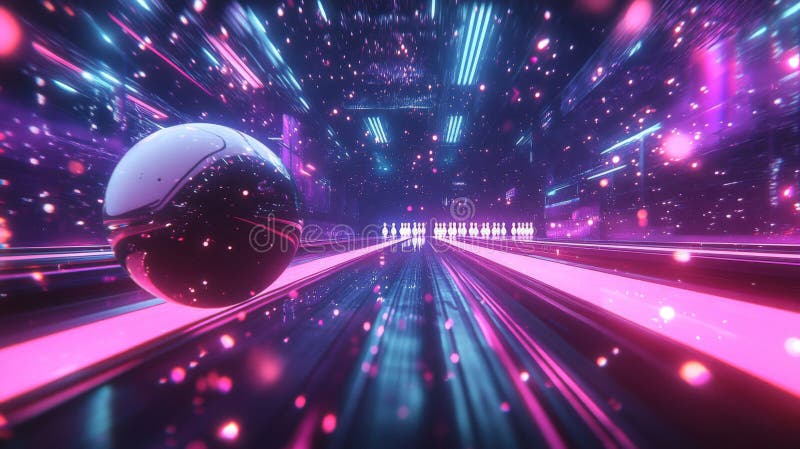 Αφηρημένο Cyberpunk Neon Tunnel με Λάμψη απεικόνιση αποθεμάτων