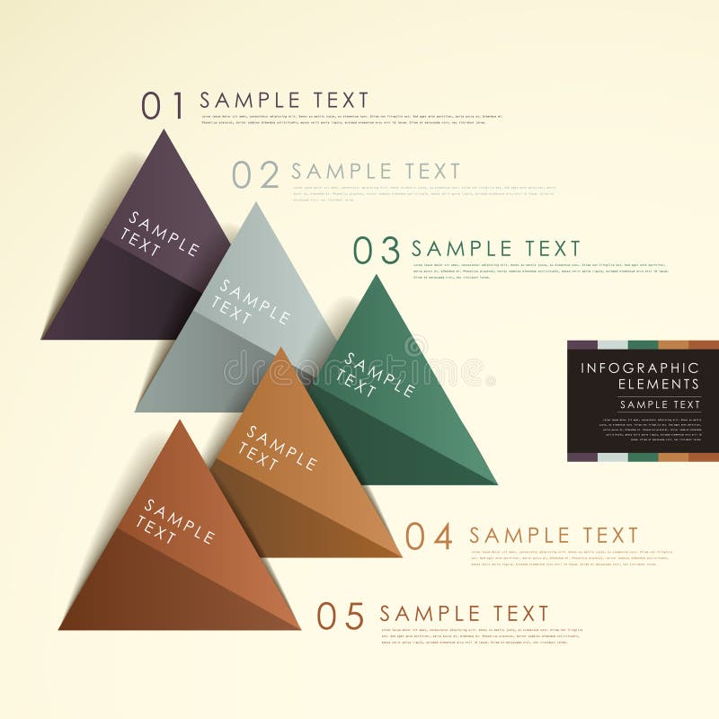 Αφηρημένο infographics διαγραμμάτων πυραμίδων origami απεικόνιση αποθεμάτων Αφηρημένο infographics διαγραμμάτων πυραμίδων origami απεικόνιση αποθεμάτων