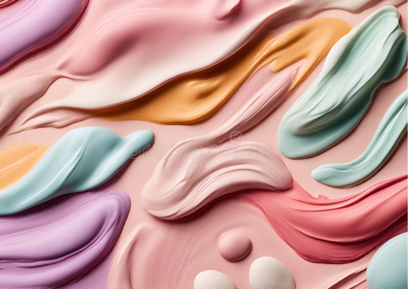 αφηρημένο pastel swirl φόντο κρέμα ροζ λεβάντα τεχνητό. ελεύθερη απεικόνιση δικαιώματος