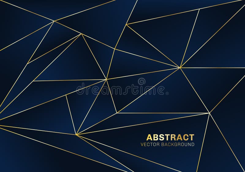 Αφηρημένο polygonal ύφος πολυτέλειας σχεδίων στο μπλε υπόβαθρο με τις χρυσές γραμμές ελεύθερη απεικόνιση δικαιώματος Αφηρημένο polygonal ύφος πολυτέλειας σχεδίων στο μπλε υπόβαθρο με τις χρυσές γραμμές ελεύθερη απεικόνιση δικαιώματος