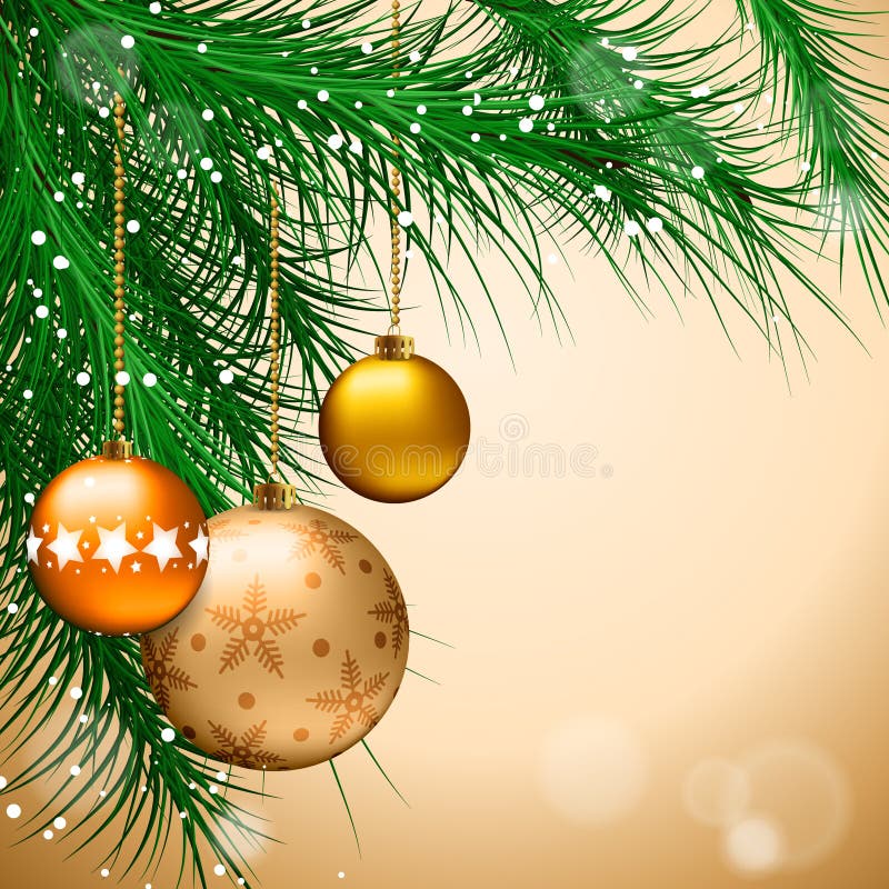 Christmas background with decorated tree. Vector illustration. Christmas background with decorated tree. Vector illustration.