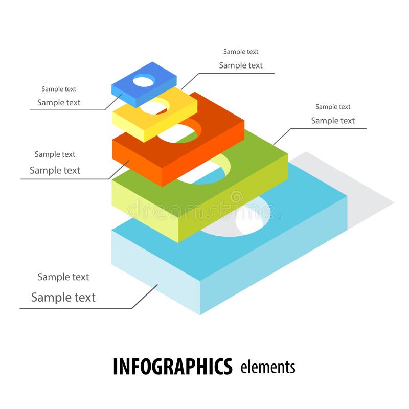Αφηρημένο επιχειρησιακό infographics με το ελαφρύ ζωηρόχρωμο τρισδιάστατο horiz πέντε διανυσματική απεικόνιση Αφηρημένο επιχειρησιακό infographics με το ελαφρύ ζωηρόχρωμο τρισδιάστατο horiz πέντε διανυσματική απεικόνιση
