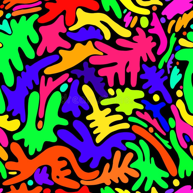 Αφηρημένο ζωηρόχρωμο psychedelic σχέδιο, με διακοσμητικό πολλά διαφορετικά σημεία μορφής, άνευ ραφής σχέδιο, που απομονώνεται στο διανυσματική απεικόνιση Αφηρημένο ζωηρόχρωμο psychedelic σχέδιο, με διακοσμητικό πολλά διαφορετικά σημεία μορφής, άνευ ραφής σχέδιο, που απομονώνεται στο διανυσματική απεικόνιση