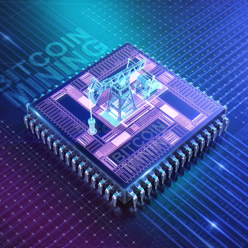 Αφηρημένο διάστημα cyber με το asic τσιπ και το πετρέλαιο pumpjack Έννοια μεταλλείας Cryptocurrency Blockchain η τρισδιάστατη απε ελεύθερη απεικόνιση δικαιώματος Αφηρημένο διάστημα cyber με το asic τσιπ και το πετρέλαιο pumpjack Έννοια μεταλλείας Cryptocurrency Blockchain η τρισδιάστατη απε ελεύθερη απεικόνιση δικαιώματος
