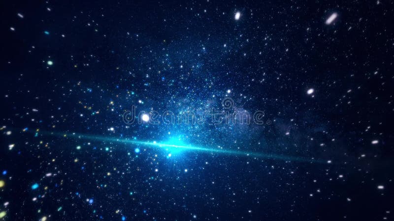 Αφηρημένο κοσμικό διάστημα με τα φωτεινά αστέρια ζωτικότητας Κίνηση μεταξύ των φωτεινών λαμπιρίζοντας αστεριών στο μακρινό διάστη