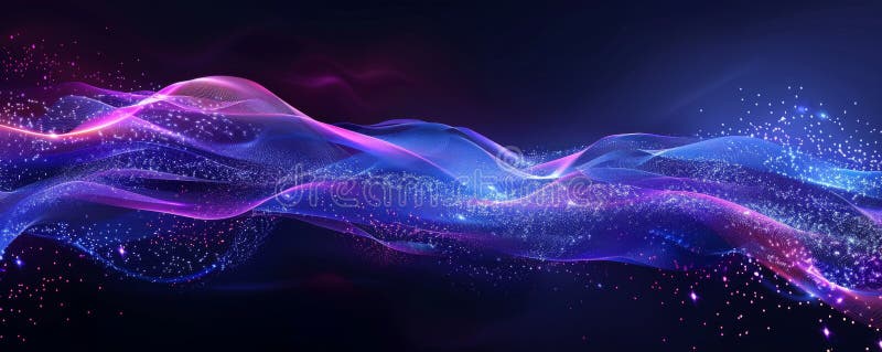 αφηρημένο κυματιστό φόντο με ομαλή μετάβαση από το βαθύ μπλε προς το έντονο μοβ στοκ φωτογραφίες