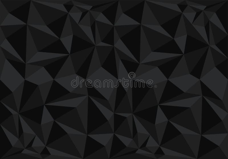 Αφηρημένο μαύρο διάνυσμα σύστασης υποβάθρου σχεδίων πολυγώνων