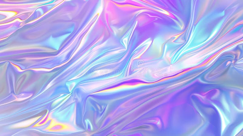 Abstract gradient holographic Iridescent flowing waves textured background design. Abstract gradient holographic Iridescent flowing waves textured background design