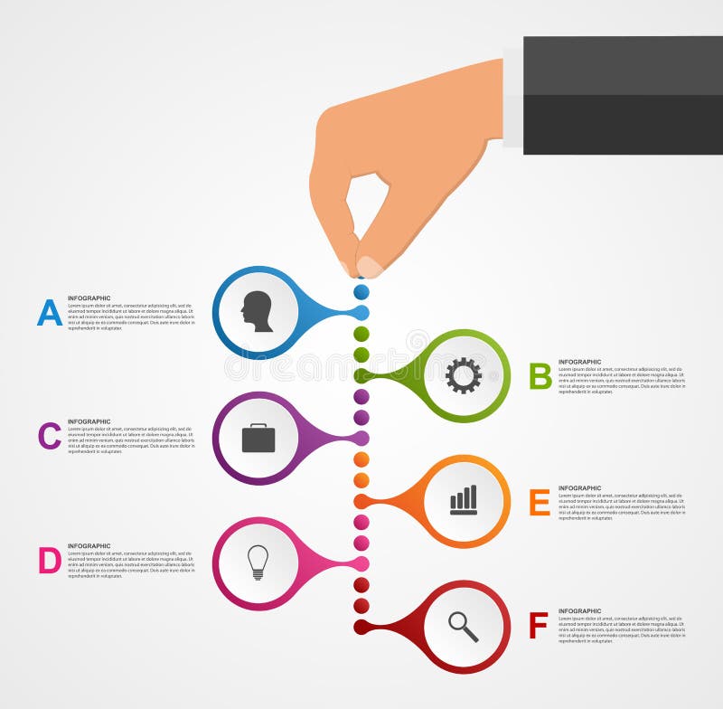 Download Αφηρημένο πρότυπο σχεδίου Infographics με τα ανθρώπινα χέρια που κρατούν τους στρογγυλούς φραγμούς Διανυσματική απεικόνιση - εικονογραφία από σύνδεση, δημιουργικός: 62702403
