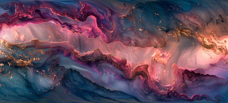 Abstract background of acrylic paint in blue and pink colors. Liquid marble texture. created using generative AI. Abstract background of acrylic paint in blue and pink colors. Liquid marble texture. created using generative AI