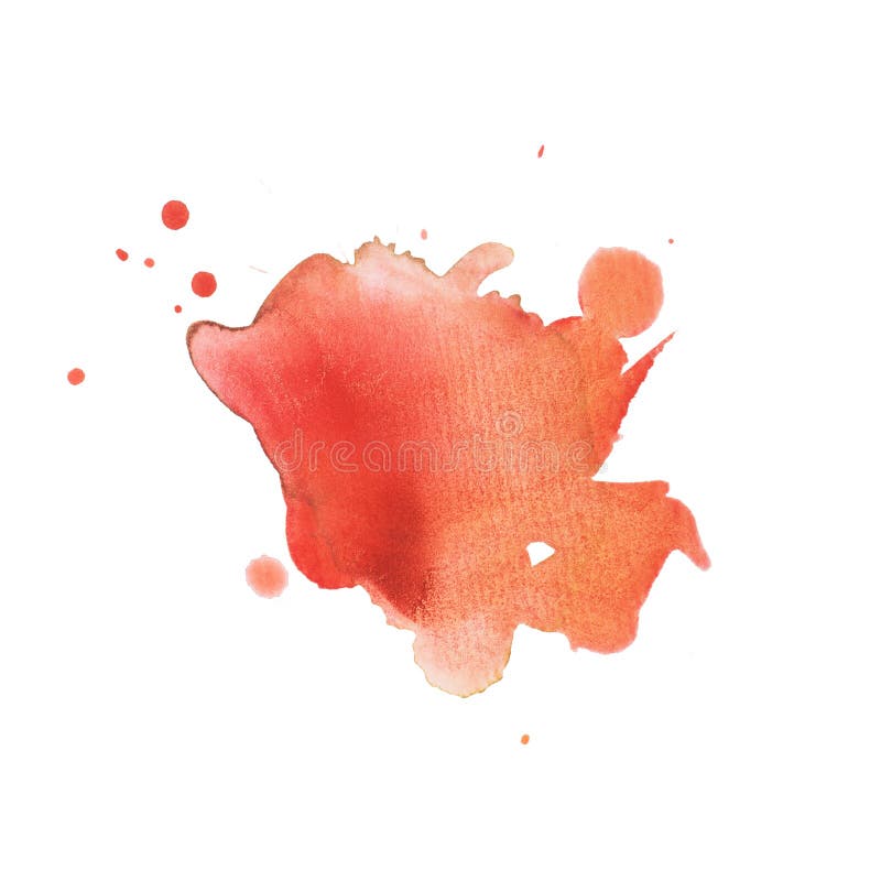 Αφηρημένος watercolor ακουαρελών συρμένος χέρι λεκές χρωμάτων λεκέδων ζωηρόχρωμος κόκκινος splatter στοκ φωτογραφίες με δικαίωμα ελεύθερης χρήσης
