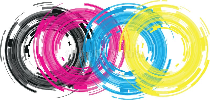 Cmyk abstract camera lens background. Cmyk abstract camera lens background