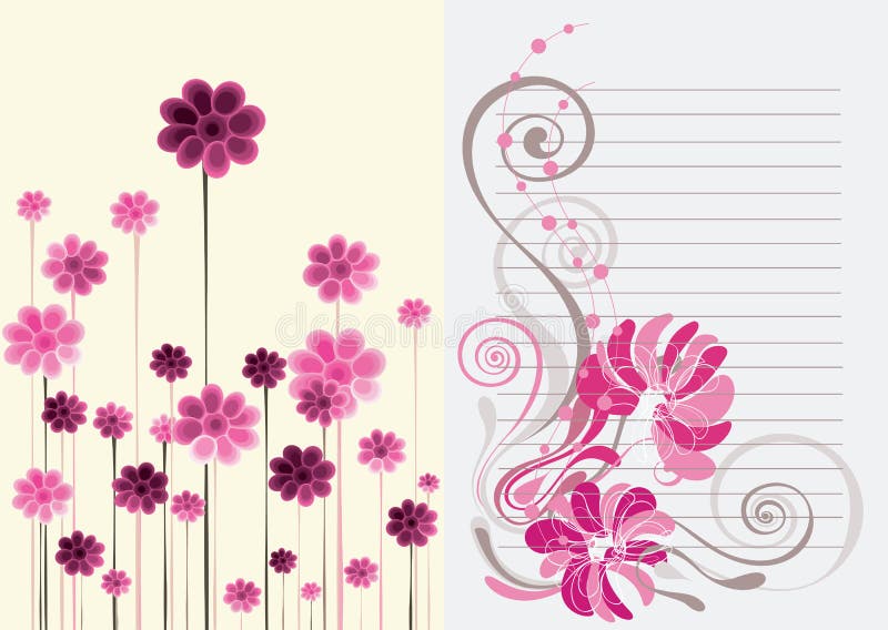 αφηρημένος όμορφος floral ρόδιν&omi διανυσματική απεικόνιση