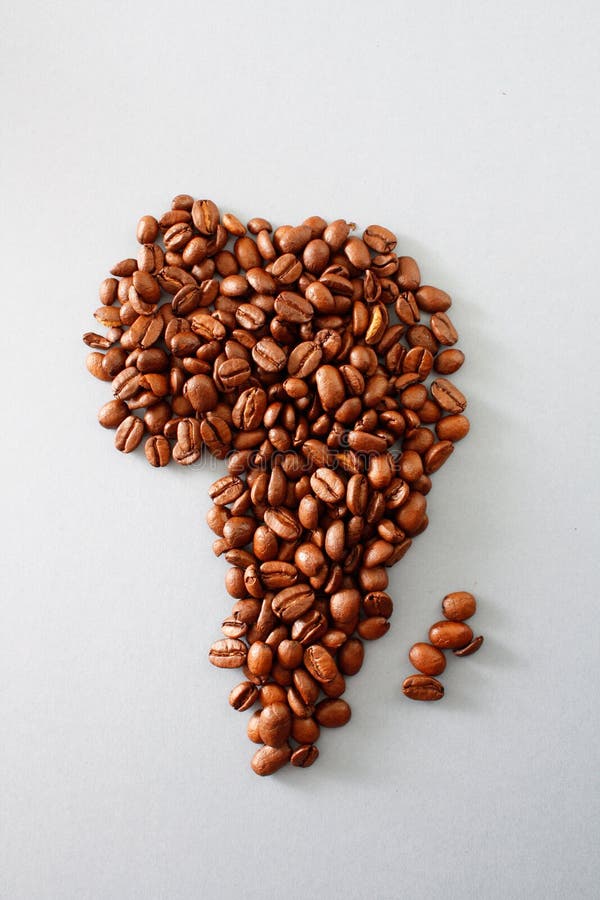 Africa made out of beans. Africa made out of beans