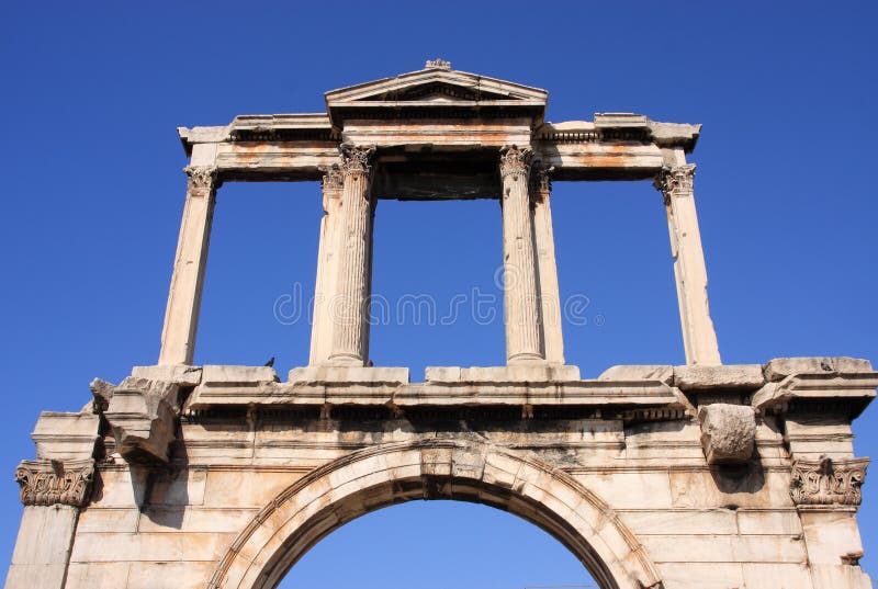 αψίδα Αθήνα Ελλάδα το hadrian s στοκ εικόνες