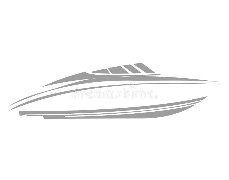 Logo yacht club in the form of a boat. Logo yacht club in the form of a boat