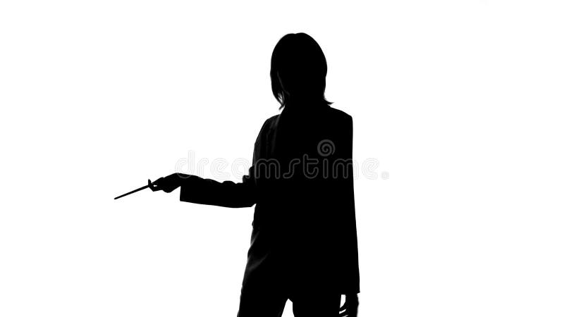 βίντεο με περίγραμμα γυναικών με κοστούμι απόθεμα βίντεο