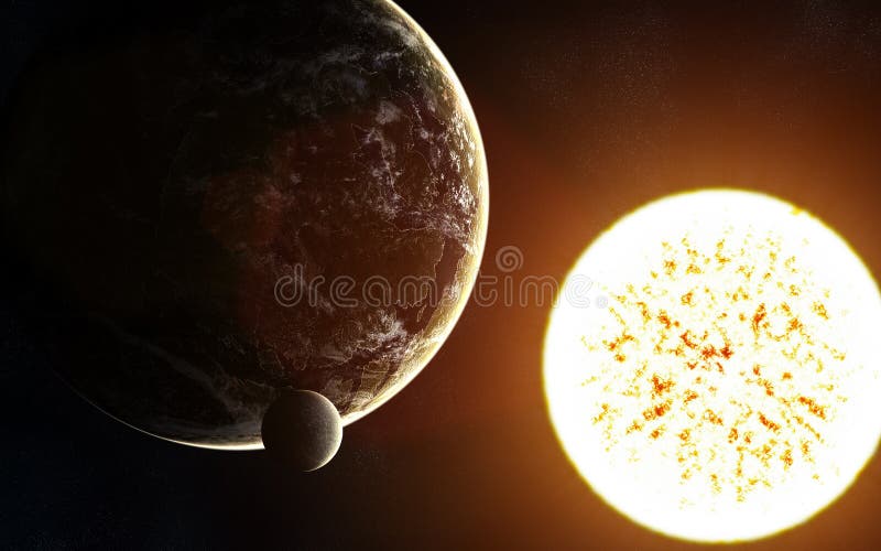 Βαθύ διάστημα Exoplanet, κόκκινο γιγαντιαίο αστέρι Τα στοιχεία της εικόνας εφοδιάζονται από τη NASA στοκ φωτογραφία Βαθύ διάστημα Exoplanet, κόκκινο γιγαντιαίο αστέρι Τα στοιχεία της εικόνας εφοδιάζονται από τη NASA στοκ φωτογραφία
