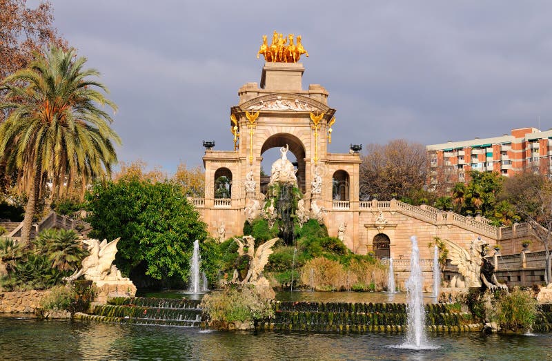 Βαρκελώνη ciutadella de fountain Λα parc στοκ εικόνες Βαρκελώνη ciutadella de fountain Λα parc στοκ εικόνες