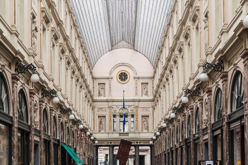 Βασιλικό Galeries Αγίου Hubert Βρυξέλλες Βέλγιο στοκ εικόνες