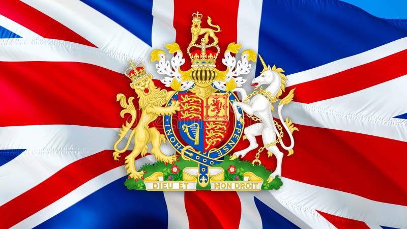 Royal coat of arms of the United Kingdom background. National Emblem of Great Britain. British flag background.The Flag Of The United Kingdom, London. UK Coat of Arms for May Day 1 may, Armed Forces. Royal coat of arms of the United Kingdom background. National Emblem of Great Britain. British flag background.The Flag Of The United Kingdom, London. UK Coat of Arms for May Day 1 may, Armed Forces