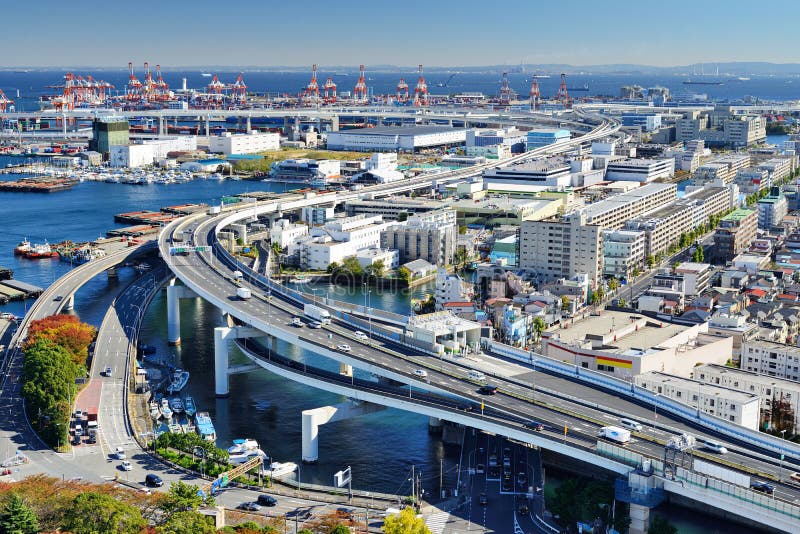Βιομηχανικό τμήμα Yokohama, Ιαπωνία στοκ εικόνες με δικαίωμα ελεύθερης χρήσης