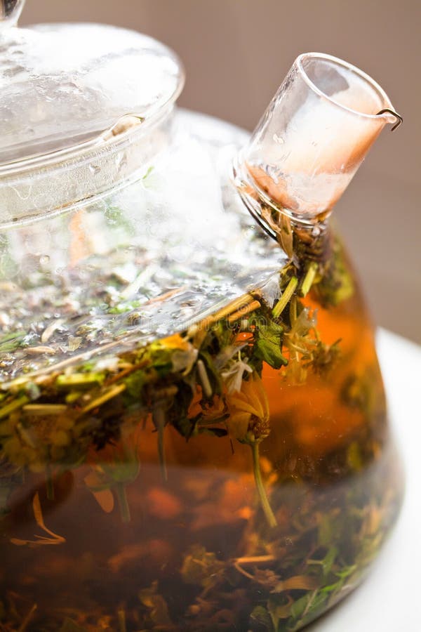 Closeup of yellow tea or generic herbal tea. Closeup of yellow tea or generic herbal tea