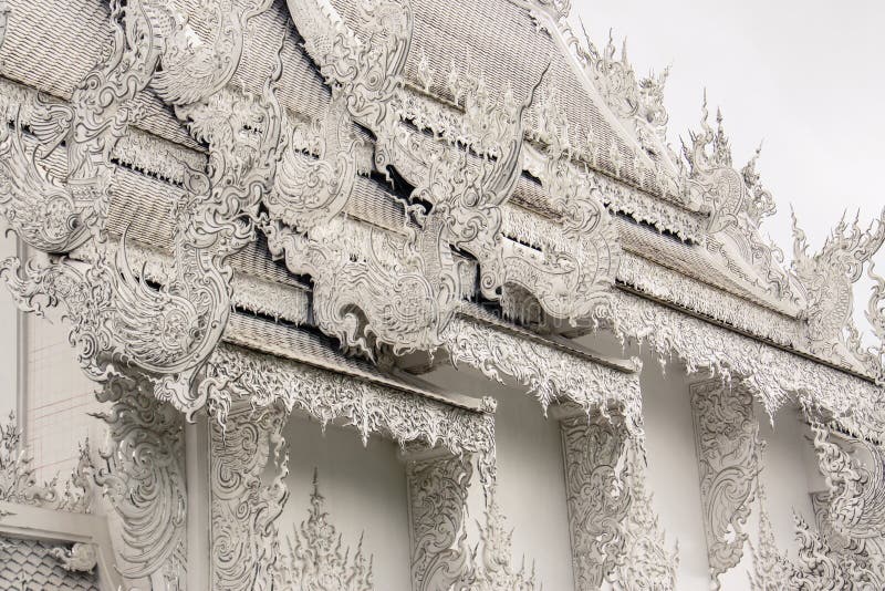 Βουδιστικός ναός ναών Rong Khun Wat στην επαρχία Chiang Rai, Ταϊλάνδη στοκ φωτογραφία