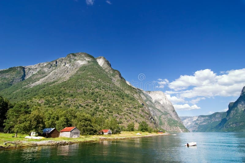 Mountain farm in the Sognefjord, Norway. Mountain farm in the Sognefjord, Norway.