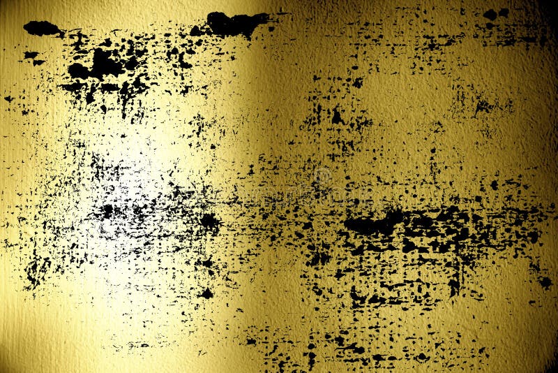 Βρώμικη λεκιασμένη εξαιρετικά κίτρινη επιφάνεια ασβεστοκονιάματος ή τοίχος στόκων με τη σκιά - στο εσωτερικό υπόβαθρο