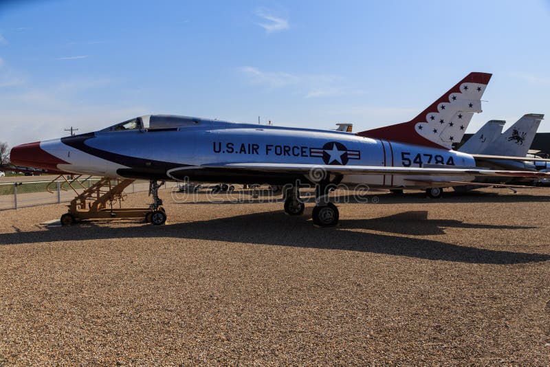 βόρεια αμερική f100 super saber jet μαχητής στοκ εικόνα με δικαίωμα ελεύθερης χρήσης