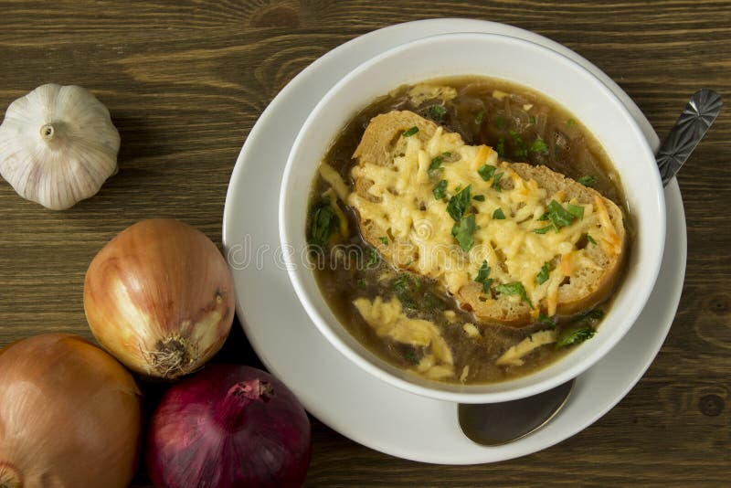 γαλλική gratin σούπα κρεμμυδιών στοκ φωτογραφία γαλλική gratin σούπα κρεμμυδιών στοκ φωτογραφία