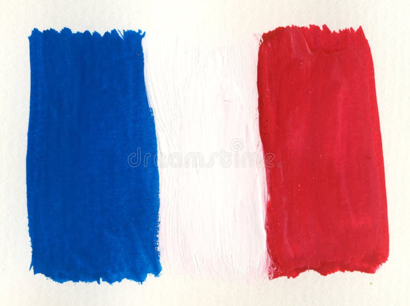 γαλλικό watercolor σημαιών διανυσματική απεικόνιση