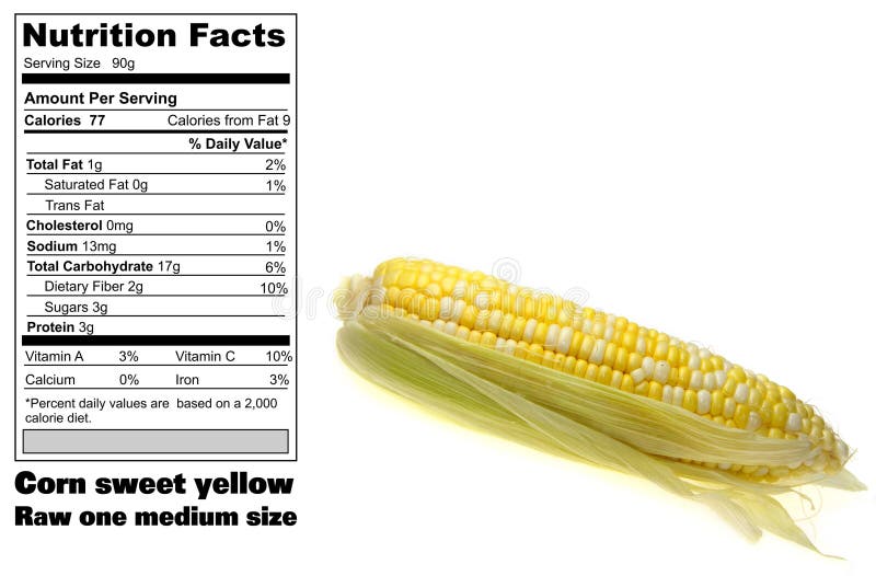 Nutritional facts of one medium whole corn ear raw. Nutritional facts of one medium whole corn ear raw