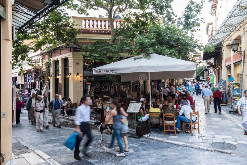 Γειτονιά Αθήνα Ελλάδα της Πλάκας στοκ φωτογραφίες