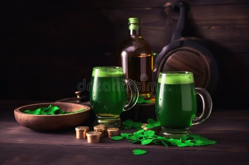 γενικό φόντο έννοιας του saint patrick day που δημιουργείται με γενική τεχνολογία ai ελεύθερη απεικόνιση δικαιώματος
