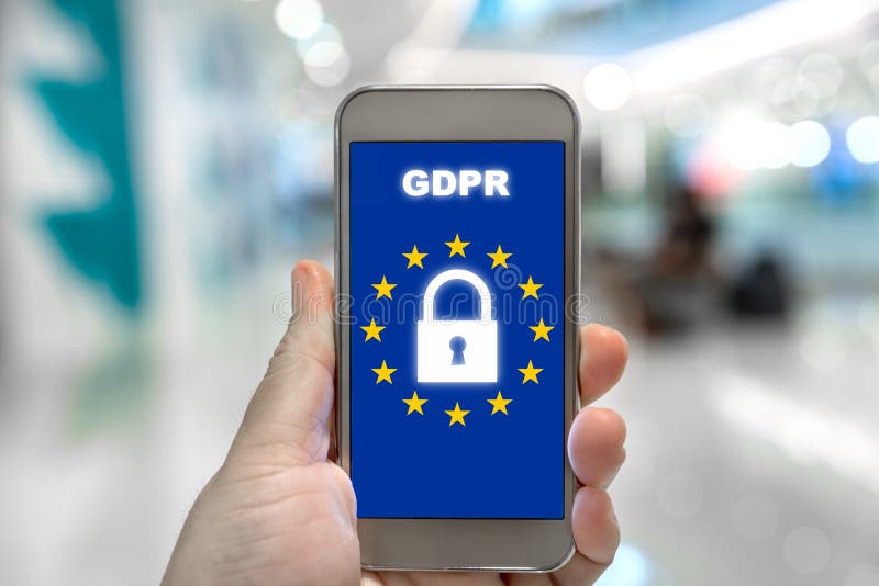 Γενικός κανονισμός GDPR προστασίας δεδομένων σχετικά με το κινητό τηλέφωνο Cyber στοκ εικόνα Γενικός κανονισμός GDPR προστασίας δεδομένων σχετικά με το κινητό τηλέφωνο Cyber στοκ εικόνα