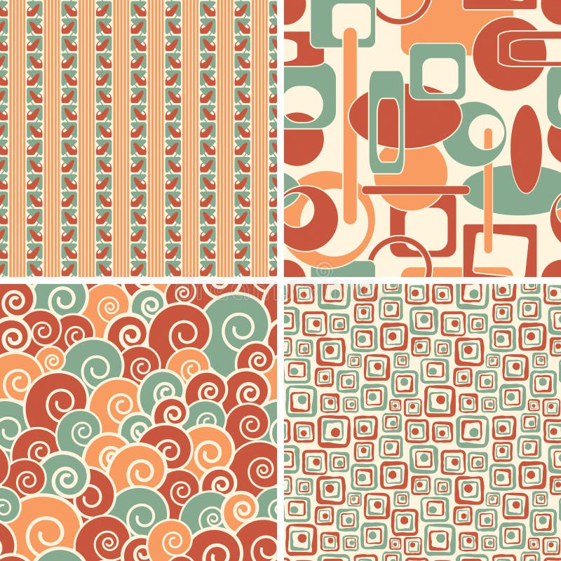 Geometric abstract patterns in set. Geometric abstract patterns in set